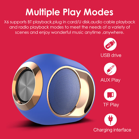 Enceinte Bluetooth X6 – Subwoofer Portable Sans Fil 5W