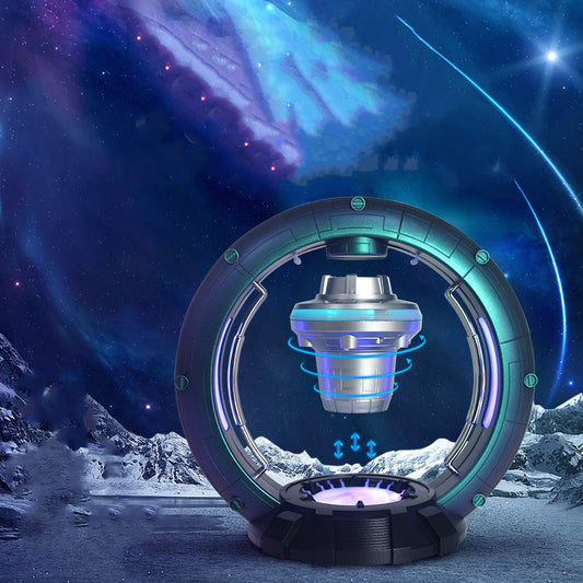 Enceinte Bluetooth Vaisseau UFO à Lévitation Magnétique avec Lumière Respirante