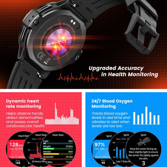 Montre Connectée GPS 3ATM – Écran TFT, Appels Bluetooth & Sport