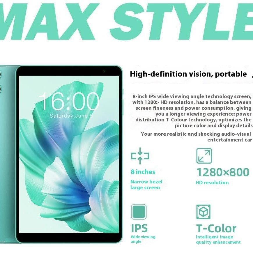 Tablette Android 13 8" Octa-Core – 4Go/64Go | Étudiants & Enfants