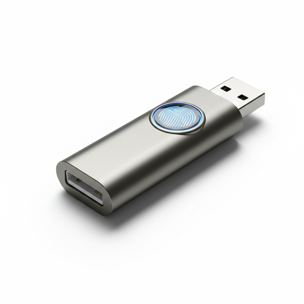 Clé USB biométrique empreinte digitale chiffrement sécurisé coque métal 32Go 64Go — nexzo