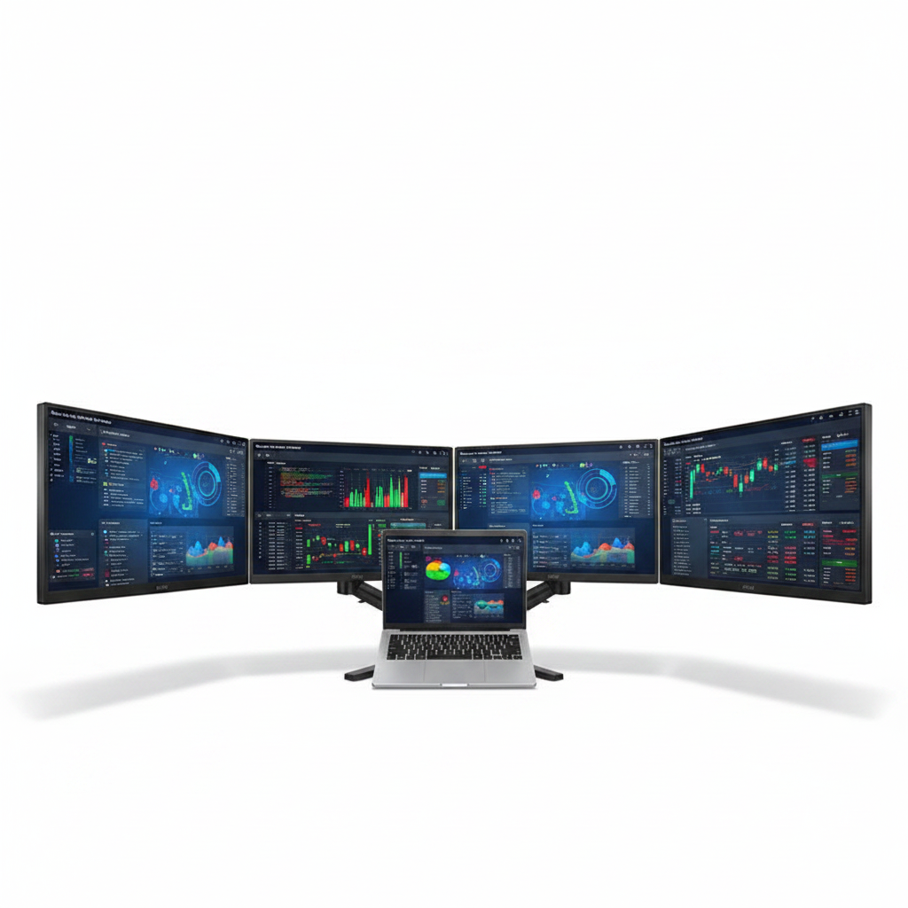 Guide écran modulaire USB — configurations simple, double, triple et quadruple | nexzo.ch