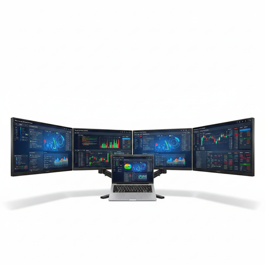 Guide écran modulaire USB — configurations simple, double, triple et quadruple | nexzo.ch