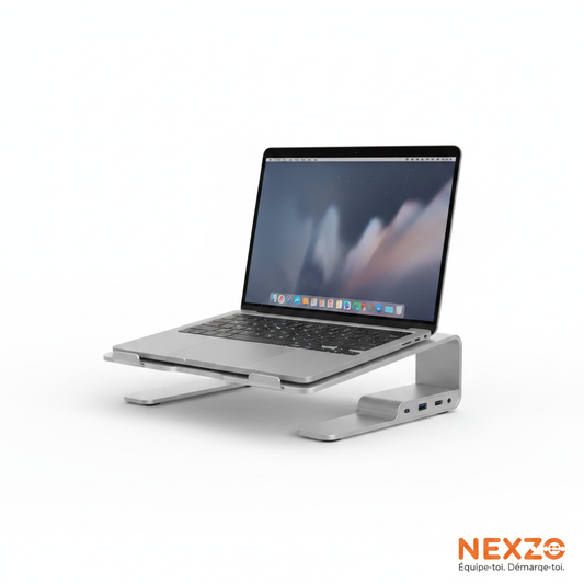Avis & Test — Support Laptop Aluminium + Hub USB-C nexzo : le bureau enfin libéré