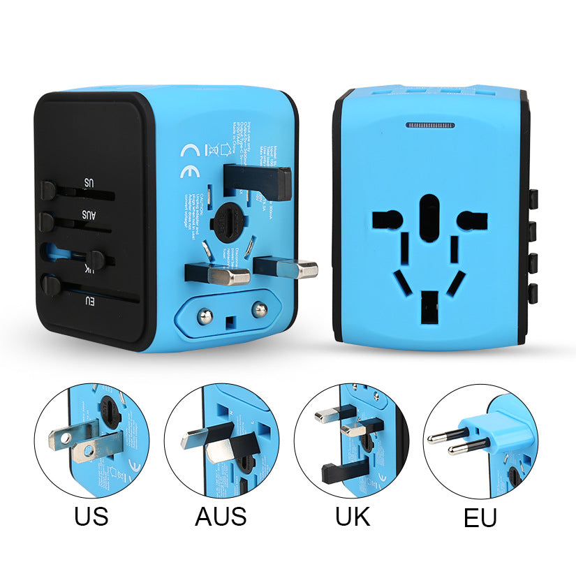 Station de Charge Voyage 4 Ports USB – Adaptateur Universel Multinational 18W