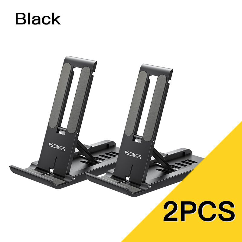 Support Bureau Smartphone & Tablette Pliable – 6 Angles Réglables, Universel jusqu'à 12"
