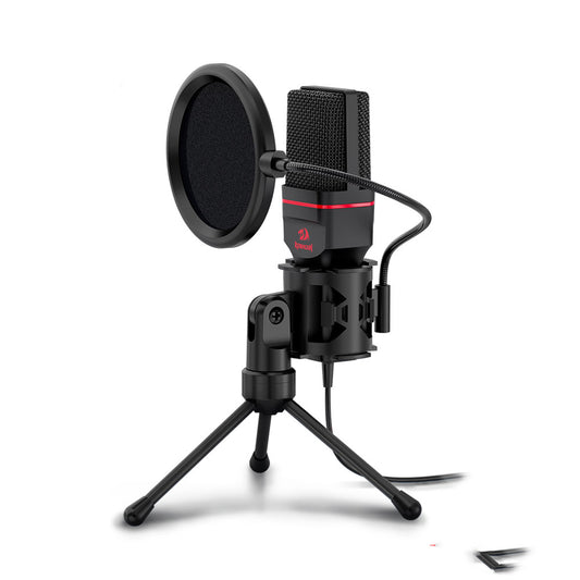 Microphone à condensateur avec trépied — Compatible iPhone & PC