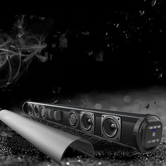 Barre de Son Bluetooth 5.0 Home Cinéma — 4 Haut-parleurs, Télécommande & Radio FM