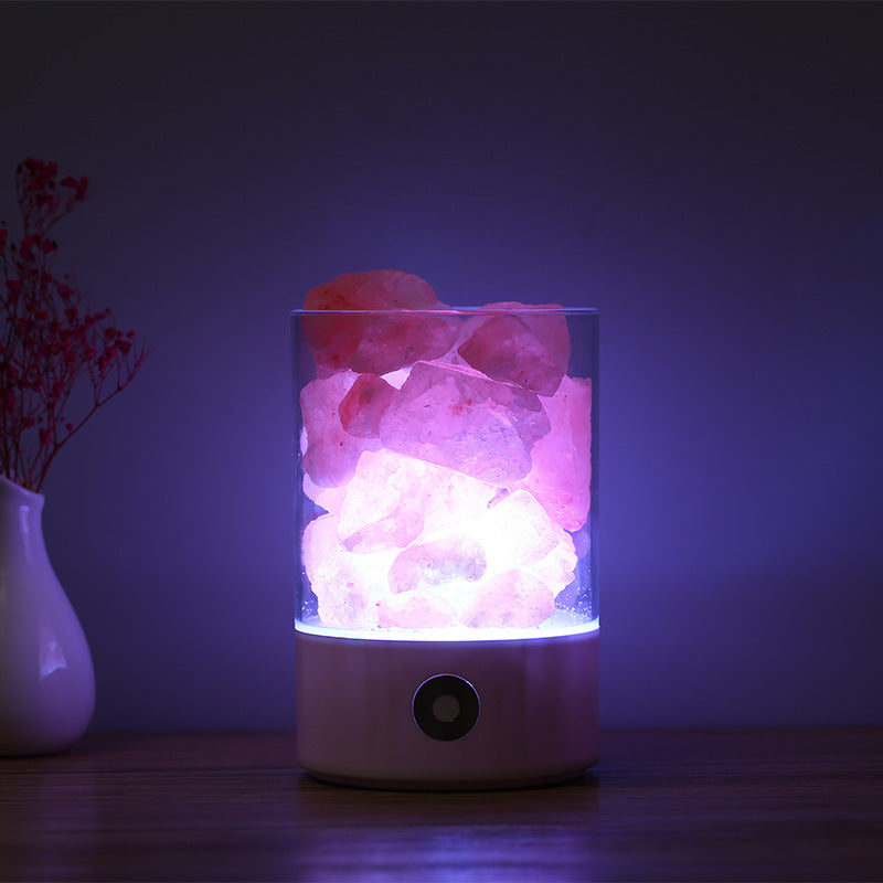Lampe de Sel de l’Himalaya USB – Veilleuse Cristal & Ioniseur d’Air Naturel