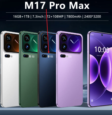 Smartphone M17 Pro Max – Grand Écran & Design Premium