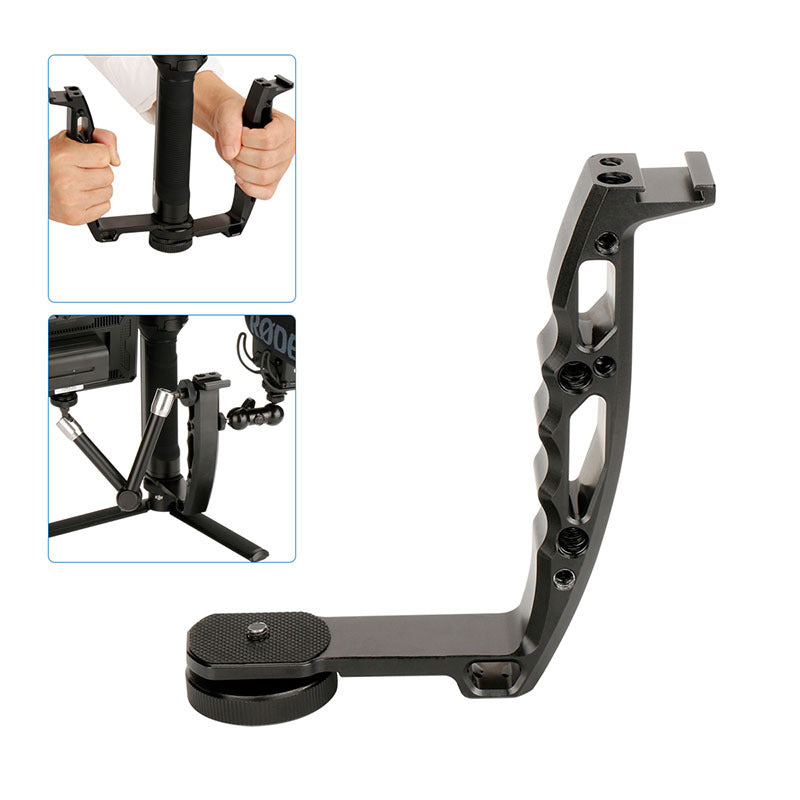 Cage Rig Smartphone en Aluminium – Poignée en L, Micro, Moniteur Externe & Batterie V-Mount