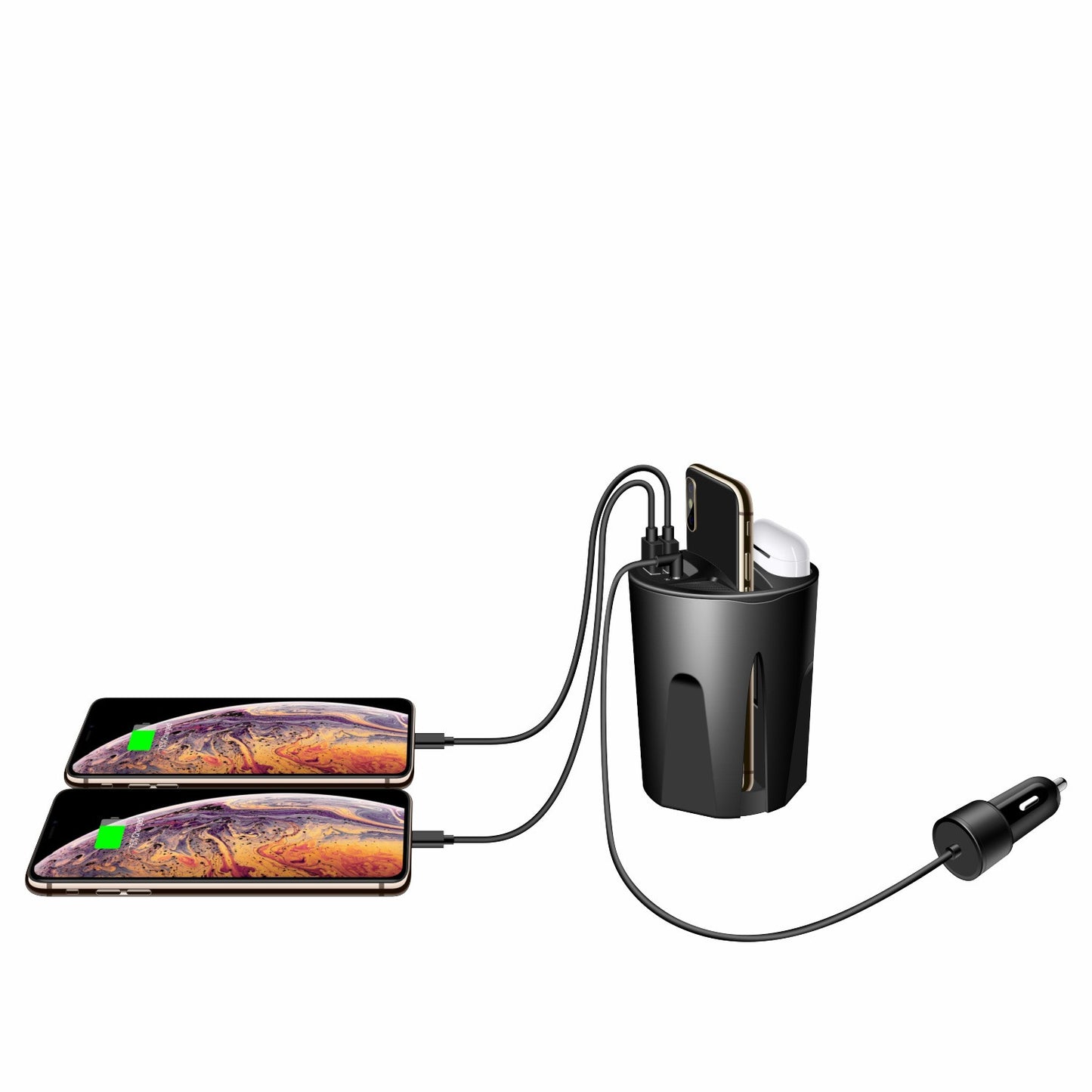 Chargeur Sans Fil 4 en 1 – Support Voiture XCarrier Cup