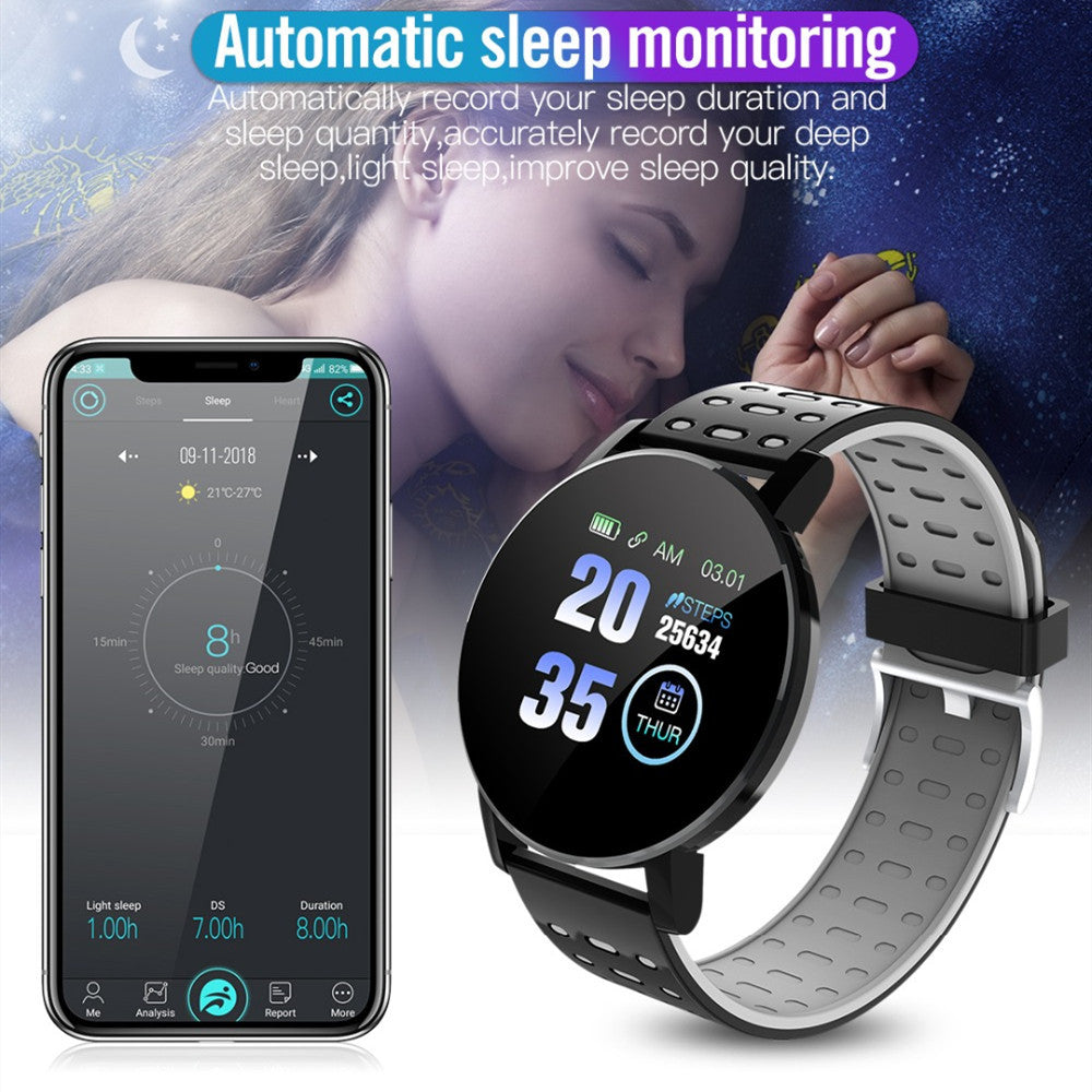 Montre Connectée Bluetooth 119 Plus – Suivi Cardiaque & Notifications