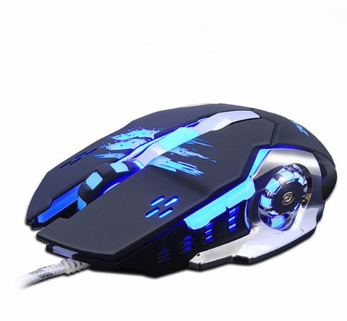 Souris Gaming Filaire Silencieuse – 6 Boutons, 3200 DPI, Plug & Play