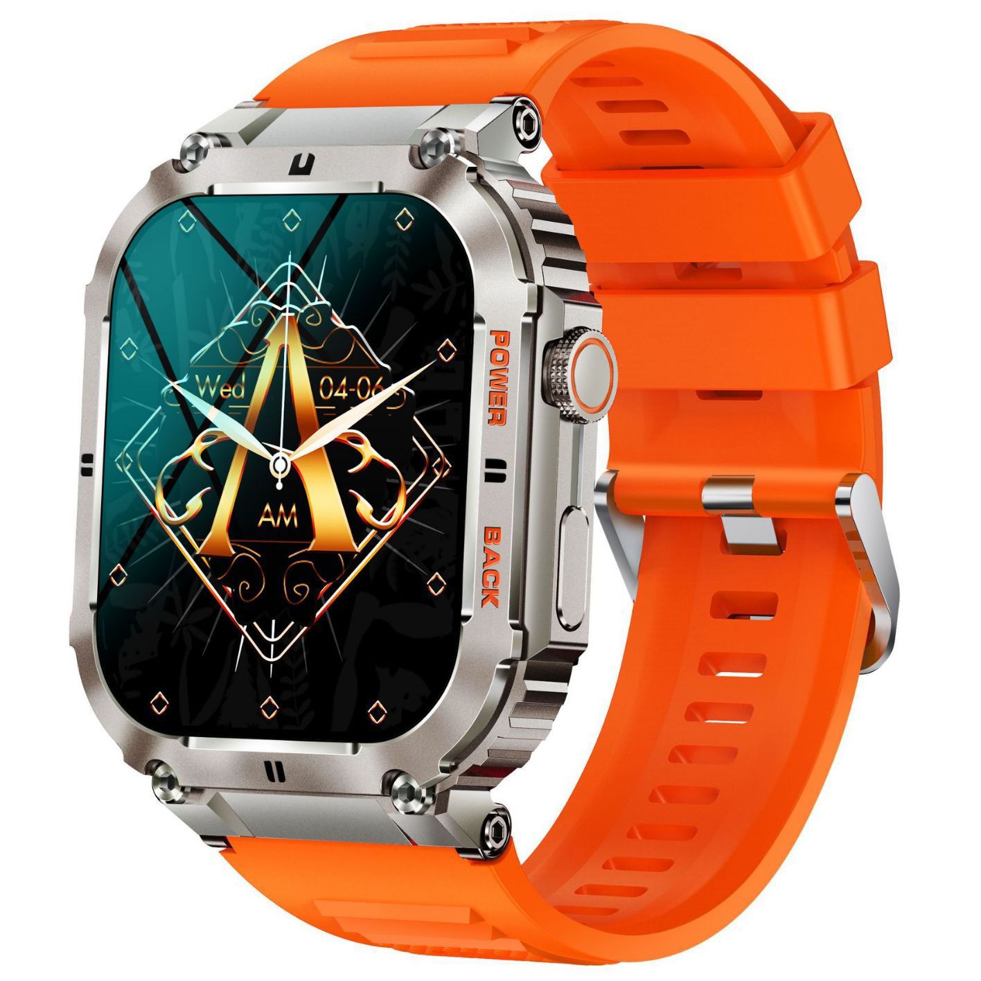 Montre Connectée K57 Pro – Appels Bluetooth | Écran TFT | Noir & Orange
