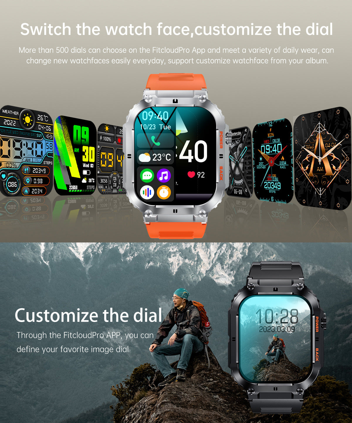 Montre Connectée K57 Pro – Appels Bluetooth | Écran TFT | Noir & Orange