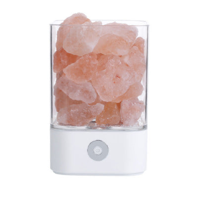 Lampe de Sel de l’Himalaya USB – Veilleuse Cristal & Ioniseur d’Air Naturel
