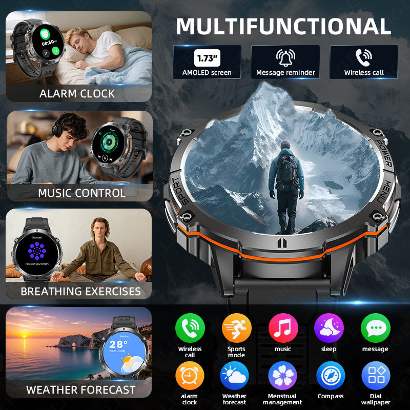 Smartwatch X3 HD — Appels Bluetooth, Suivi Santé & Sport