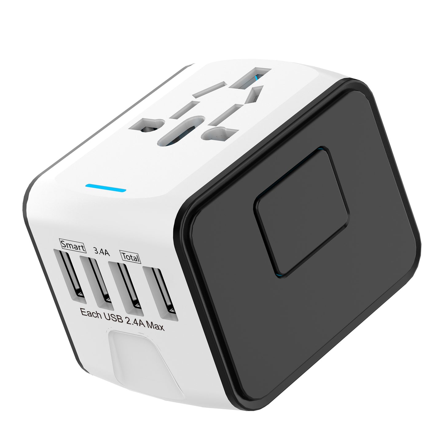 Station de Charge Voyage 4 Ports USB – Adaptateur Universel Multinational 18W