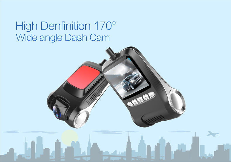 Dashcam Full HD 1080p – Vision Nocturne, Grand Angle 170°, Enregistrement 24H