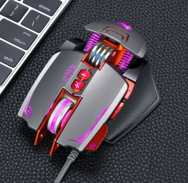 Souris Gaming Filaire Thunder Wolf V9 – 2500 DPI, Ergonomique, 6 Boutons