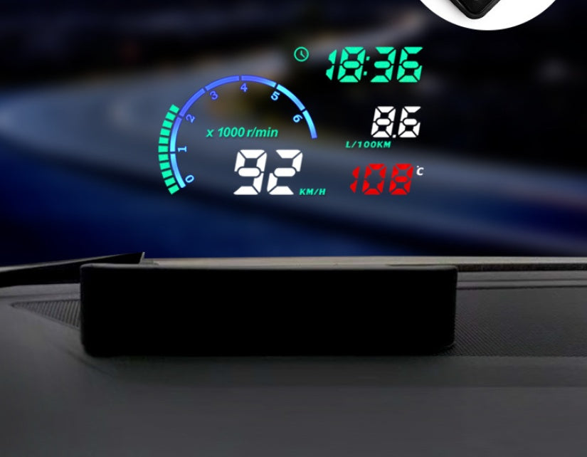 Affichage Tête Haute HUD i9 – Écran 5.5" pour Voiture OBD2