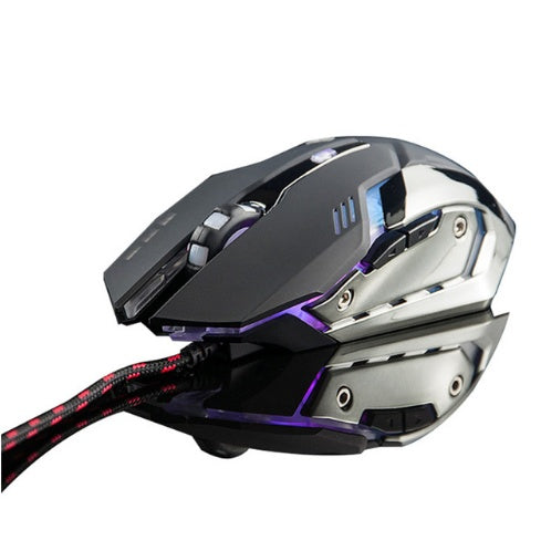 Souris Gaming Filaire Silencieuse – 6 Boutons, 3200 DPI, Plug & Play