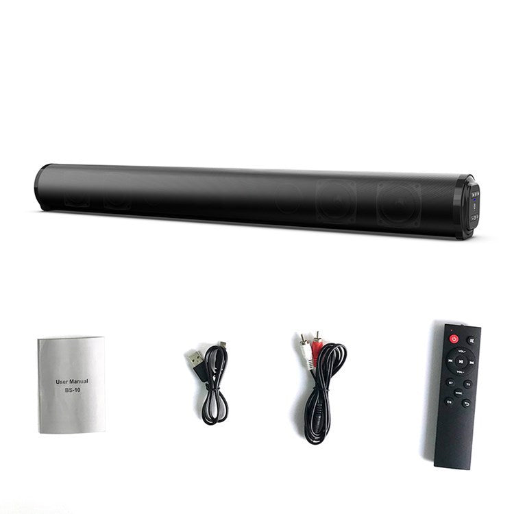 Barre de Son Bluetooth 5.0 Home Cinéma — 4 Haut-parleurs, Télécommande & Radio FM