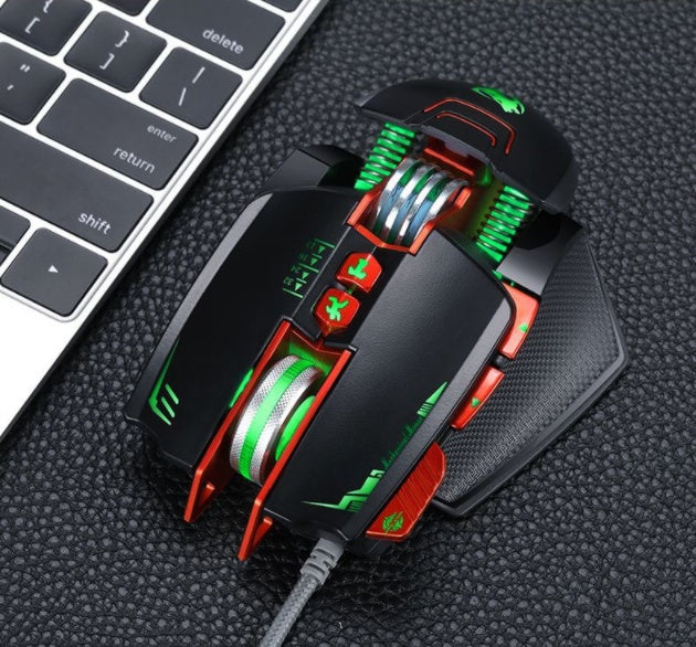 Souris Gaming Filaire Thunder Wolf V9 – 2500 DPI, Ergonomique, 6 Boutons