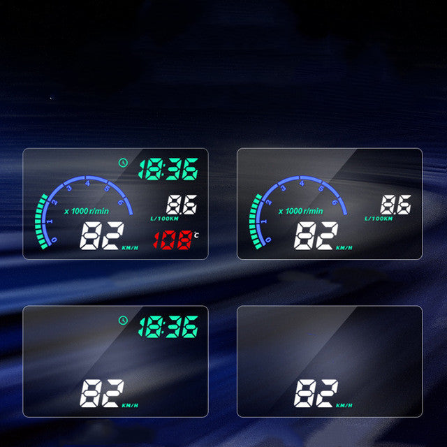 Affichage Tête Haute HUD i9 – Écran 5.5" pour Voiture OBD2