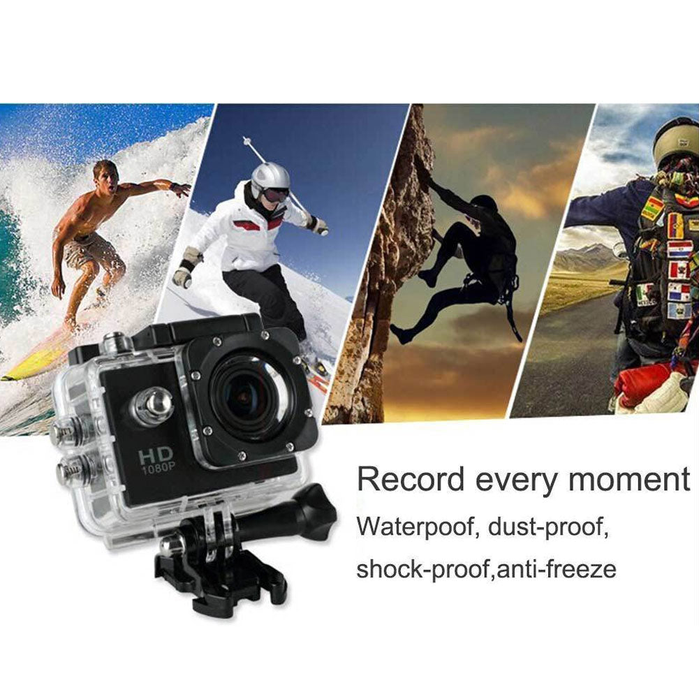 Caméra Sport HD 1080P Waterproof — Grand Angle 140° | 8 Coloris
