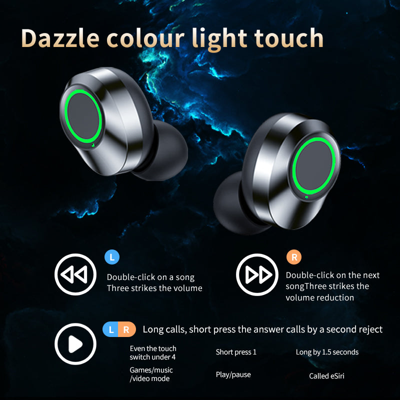 Écouteurs Bluetooth TWS YD03 – Affichage LED, Lumière Respirante & Son Haute Fidélité