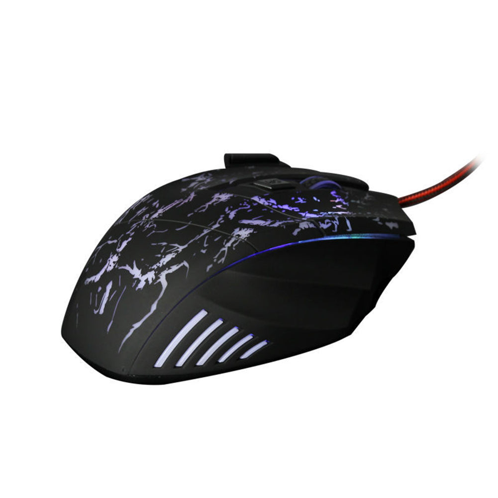 Souris Gaming RGB Filaire – 7 Boutons, 1200 DPI & Design Transparent