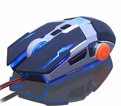 Souris Gaming Filaire Silencieuse – 6 Boutons, 3200 DPI, Plug & Play