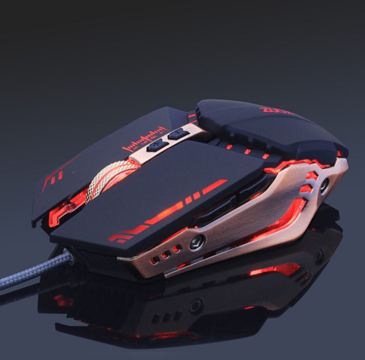 Souris Gaming Filaire Silencieuse – 6 Boutons, 3200 DPI, Plug & Play