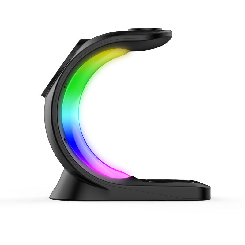 Chargeur Sans Fil Magnétique 4-en-1 – Station de Charge Rapide avec Lumière RGB