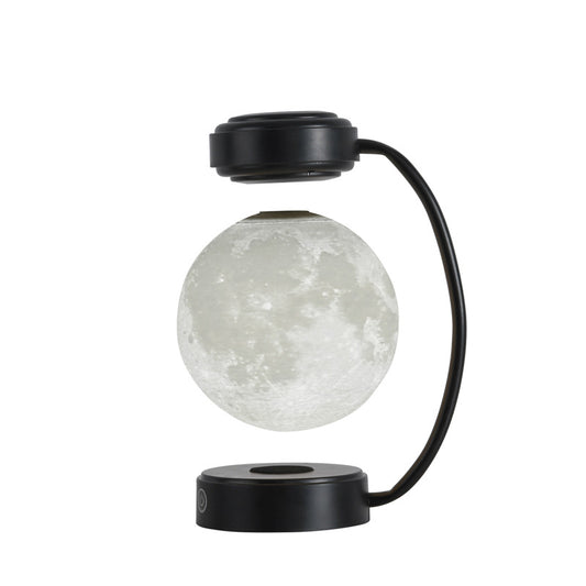 Lampe Lune Lévitation Magnétique 3D LED – Rotation Flottante, Lumière Trichrome, Déco Premium