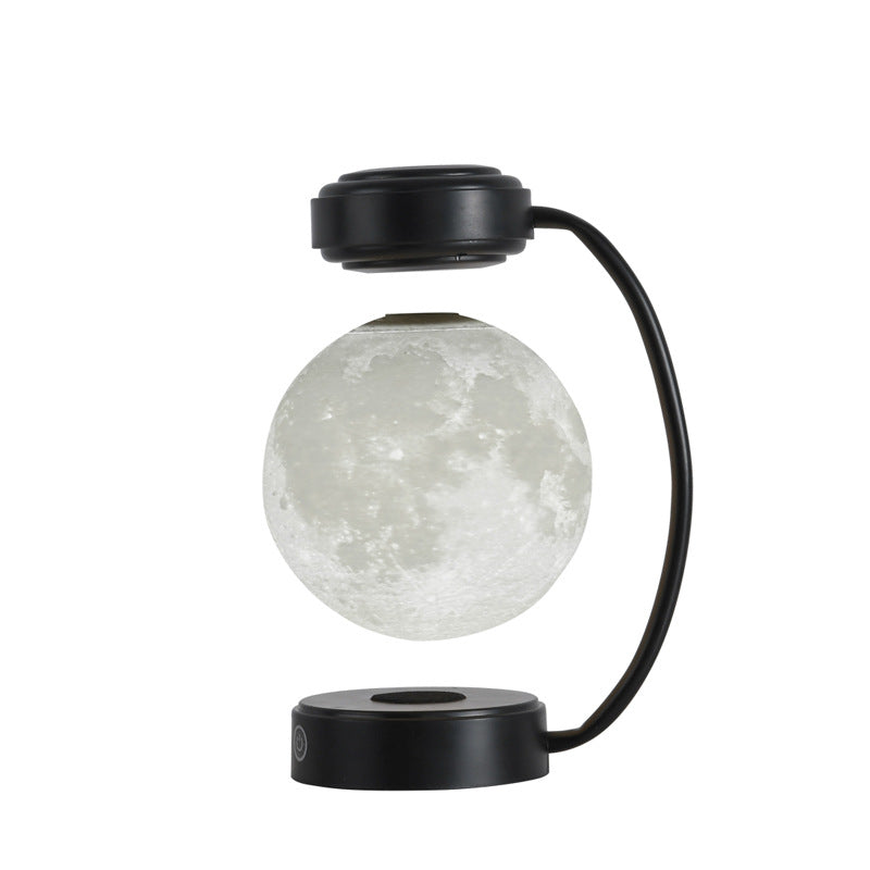 Lampe Lune Lévitation Magnétique 3D LED – Rotation Flottante, Lumière Trichrome, Déco Premium
