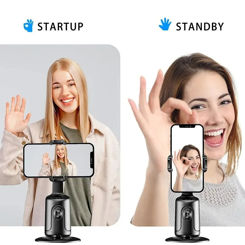 Support Tracking IA 360° – Suivi de Visage Automatique pour Smartphone, Vlog & Live
