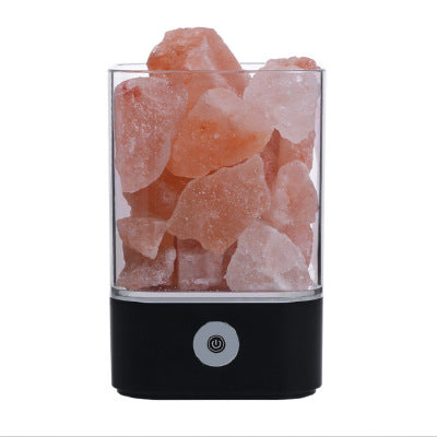 Lampe de Sel de l’Himalaya USB – Veilleuse Cristal & Ioniseur d’Air Naturel