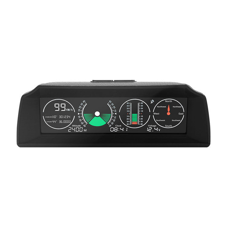 HUD GPS GO-2 pour Voiture – Vitesse, Boussole, Inclinaison & Altitude