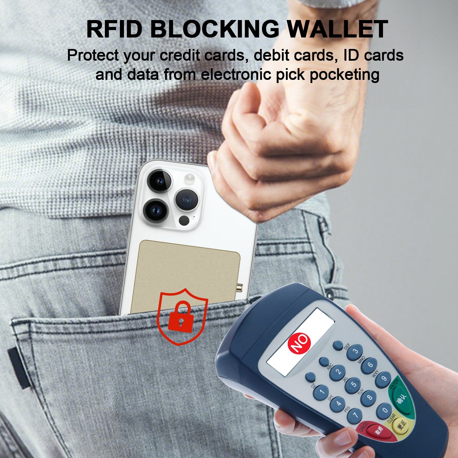 Porte-Carte Aluminium Pop-Up avec Support AirTag RFID