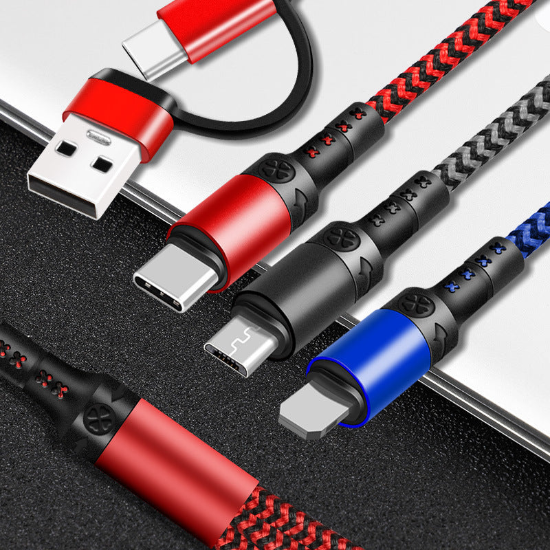Câble 5-en-1 USB-C Charge Rapide 3A – Tressé | 1,2m