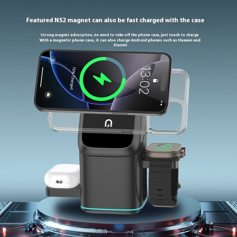 Chargeur Sans Fil Magnétique 180° – Rotation & USB-C