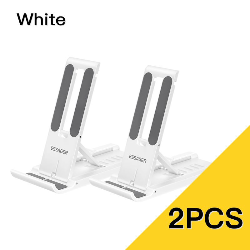 Support Bureau Smartphone & Tablette Pliable – 6 Angles Réglables, Universel jusqu'à 12"