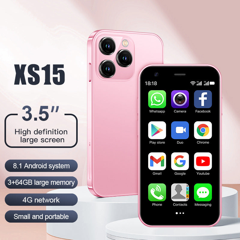 Smartphone Android Compact XS15 – Écran 3,5" | 2Go RAM | 20MP | Batterie 2600mAh