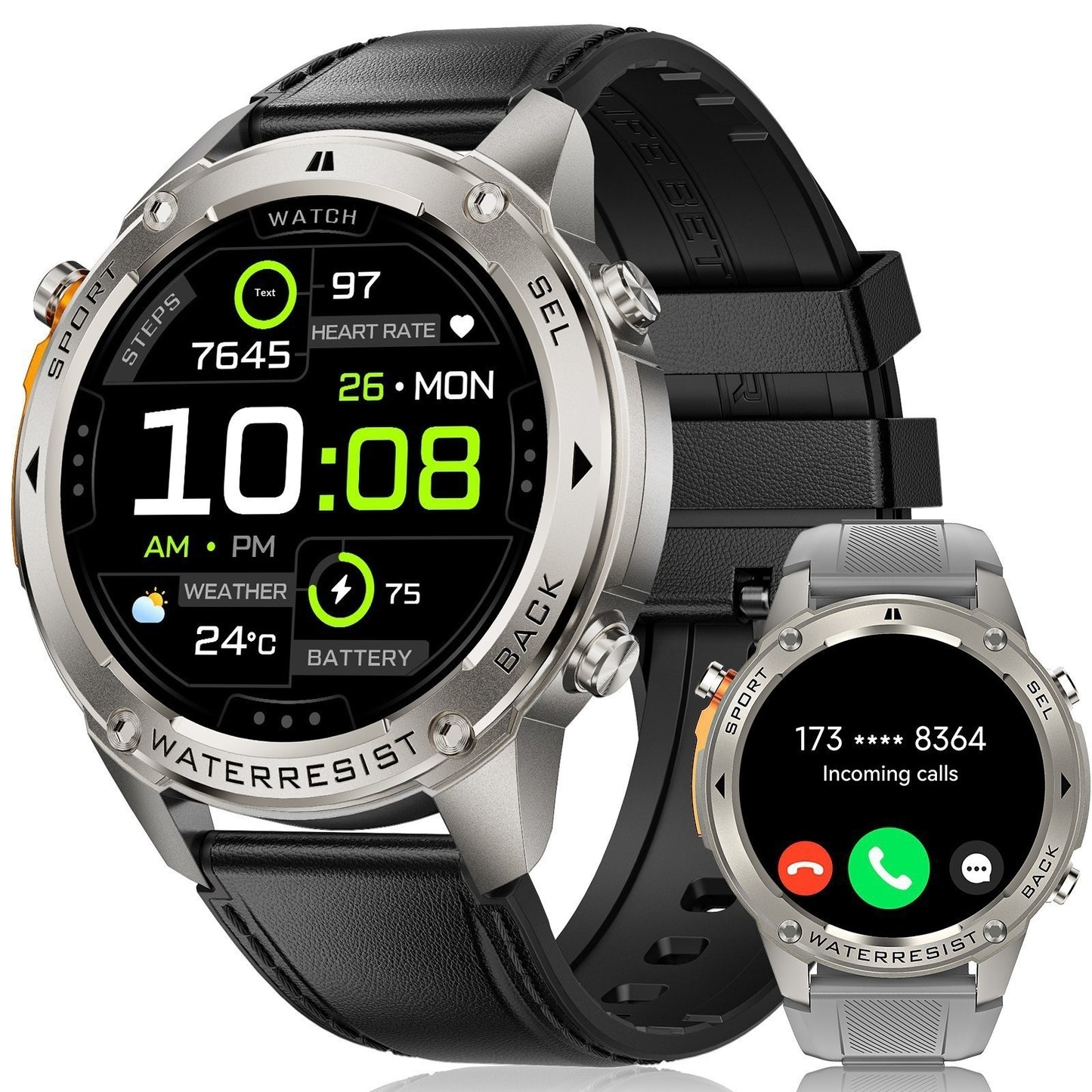 Smartwatch AMOLED GPS – Étanche, Appels Bluetooth & Suivi Santé | nexzo
