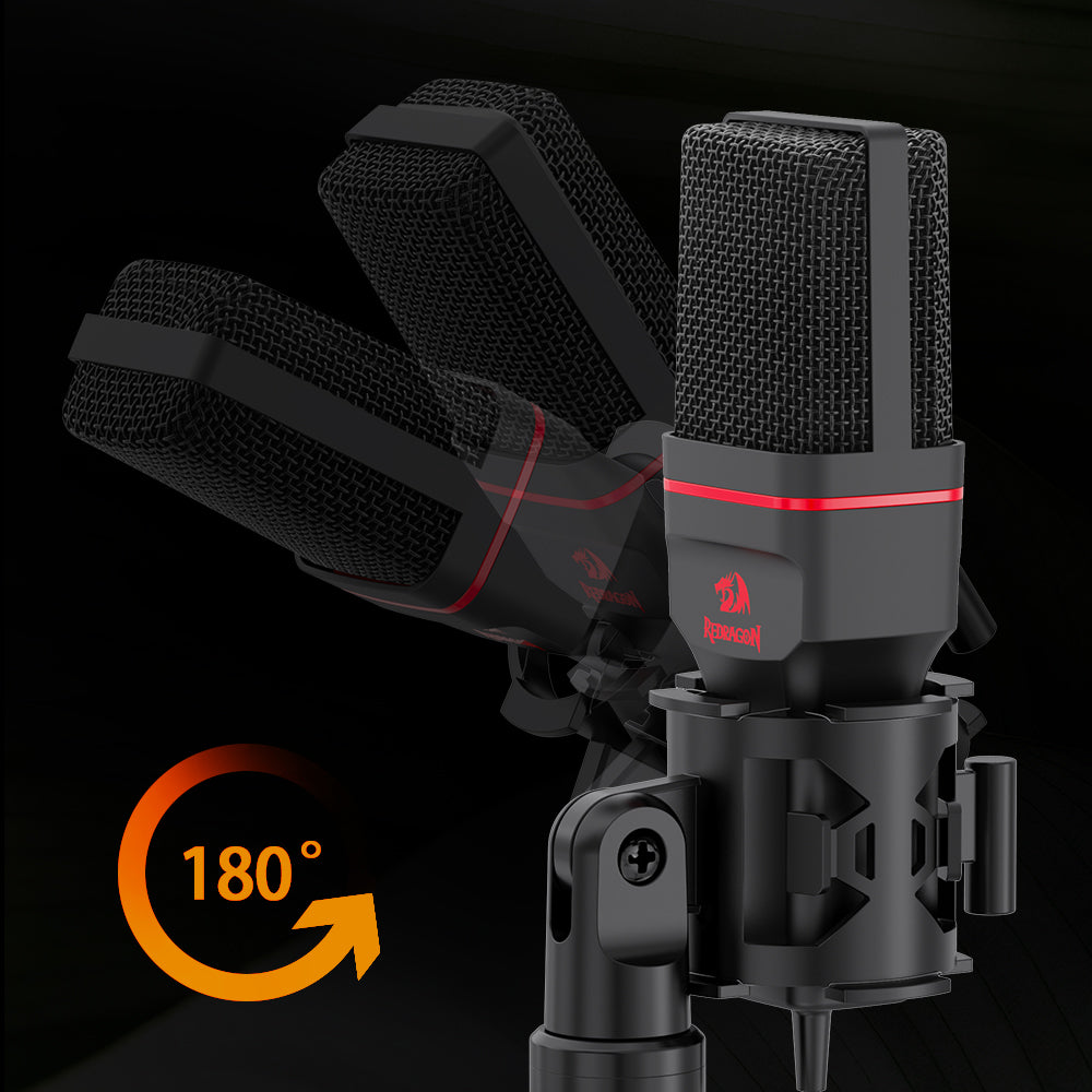 Microphone à condensateur avec trépied — Compatible iPhone & PC