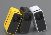 Mini Projecteur LED Portable – Édition Jaune, Écran 15-100", Mirroring Smartphone