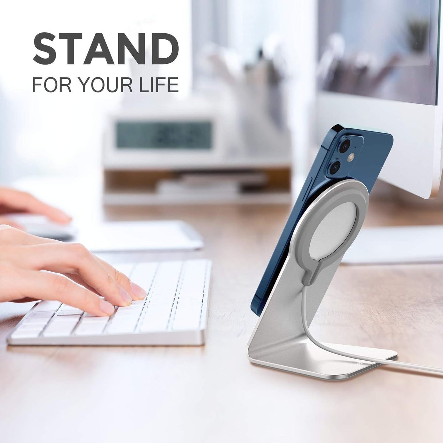 Support MagSafe Pliable Aluminium — Charge Sans Fil Rapide iPhone